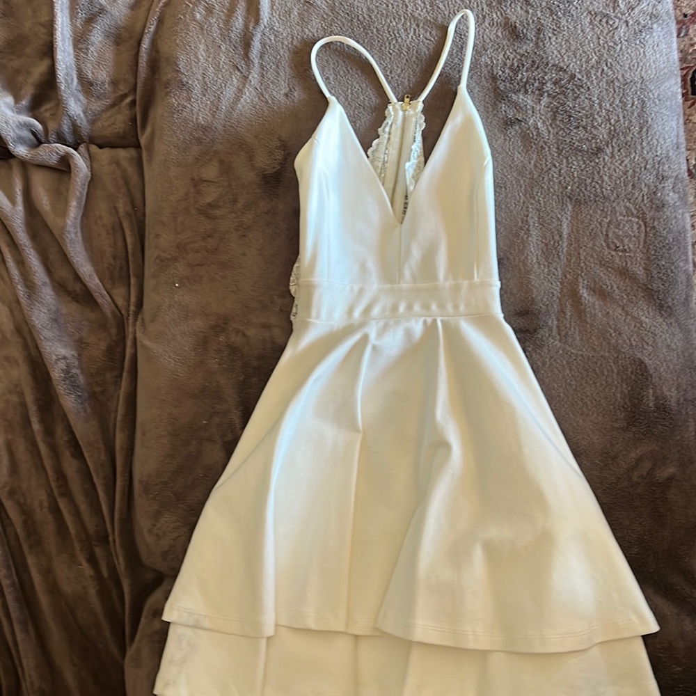 White semi formal dress